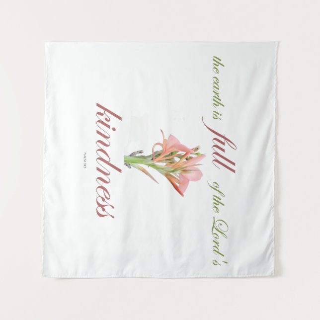 Psalm 33 volle Freundlichkeit Wandteppich (Vorderseite (Horizontal))