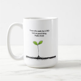 Psalm 34:10 Christian Bible Mug Encouragement Gift