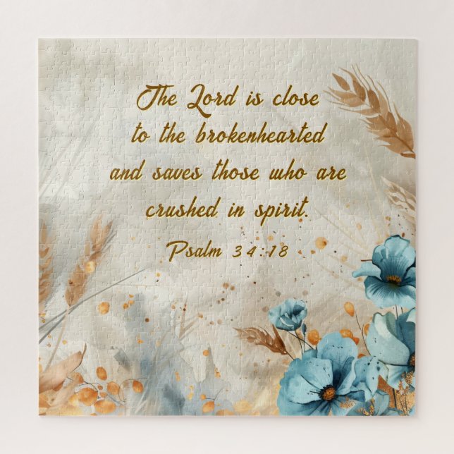 Psalm 34:18 Der Herr ist nah, die zerbrochene Bibe (Vertikal)