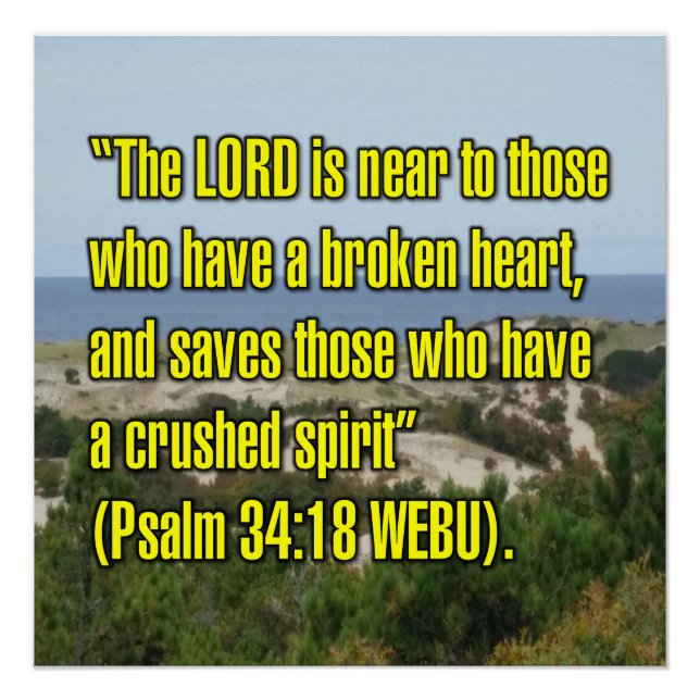 Psalm 34:18 WEBU Poster (Vorderseite)