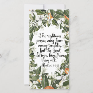 Psalm 34:19, Watercolor Bible verse Lesezeichen