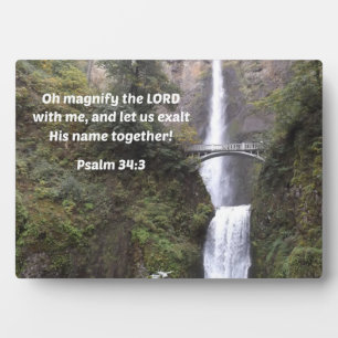Psalm 34:3 Oh, verherrlicht den Herrn mit mir Fotoplatte