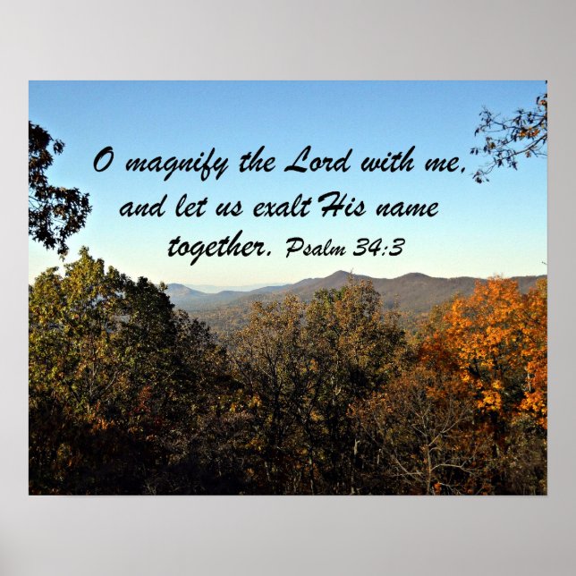 Psalm 34:3 poster (Vorne)