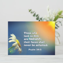 Psalm 34:5 Die, die zu Ihm schauen, sind RADIANT C