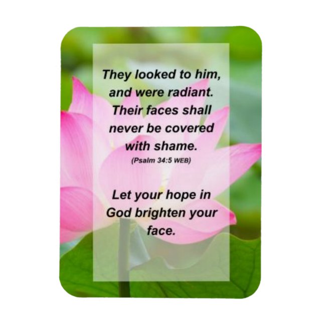 Psalm 34:5 They looked to Him und were radiant Magnet (Vertikal)