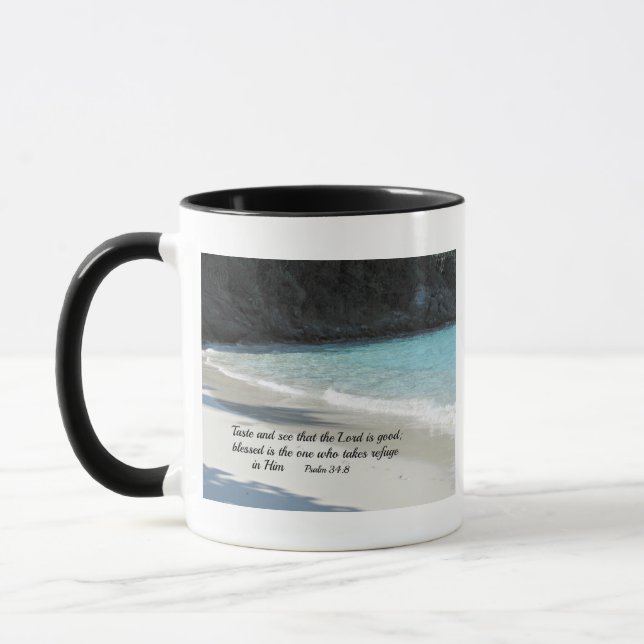 Psalm 34:8 Geschmack und sehen, dass der Herr ist  Tasse (Links)