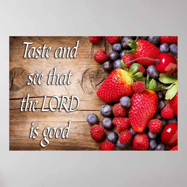 Psalm 34:8 poster (Vorne)