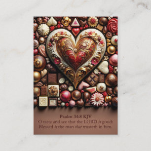 Psalm 34:8 und Psalm 22:26 KJV Cards - Confections Visitenkarte