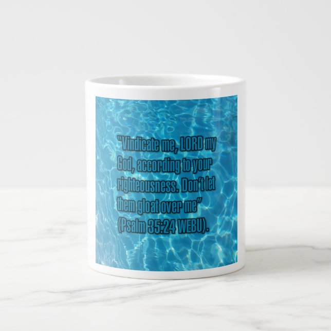 Psalm 35:24 WEBU Mug Jumbo-Tasse (Vorderseite)