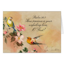 Psalm 36:7 Ihre unfehlbare Liebe O GOD, Karte