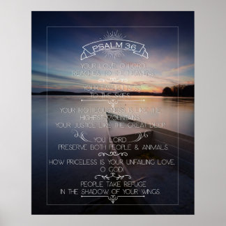 Psalm 36 Wall Art Poster 16 x 20", Inspiration