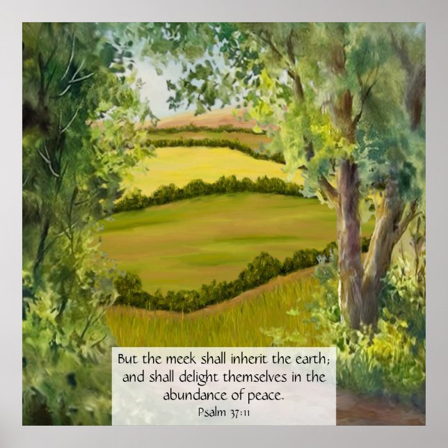 Psalm 37:11 poster (Vorne)