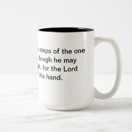 Psalm-37:23 - 24 zweifarbige tasse