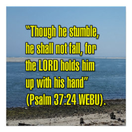 Psalm 37:24 WEBU Poster