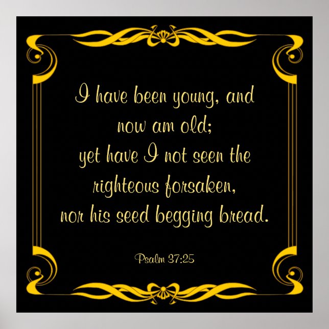 Psalm 37:25 poster (Vorne)