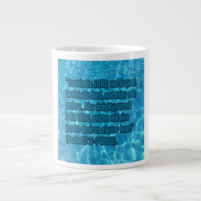 Psalm 37:3-4 WEBU Tasse (Vorderseite)