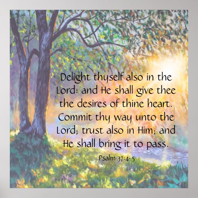 Psalm 37:4-5   poster (Vorne)