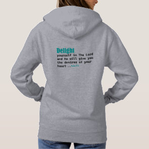 Psalm 37:4 Freuen Sie sich im Herrn Christlich Hoodie