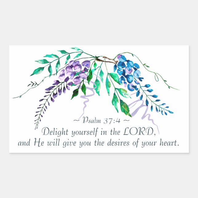 Psalm 37:4 Freut euch im Herrn, Bläserin Rechteckiger Aufkleber (Vorderseite)
