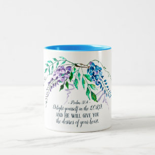 Psalm 37:4 Freut euch im Herrn, Bläserin Zweifarbige Tasse