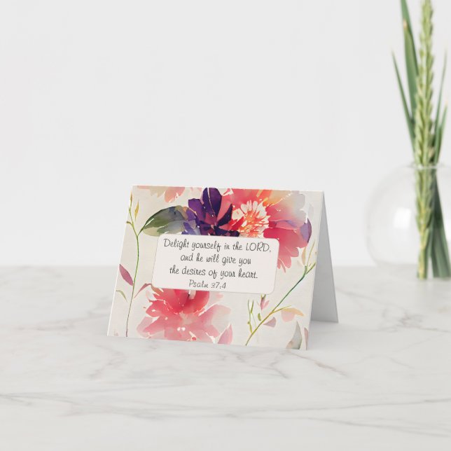 Psalm 37:4 Genießen Sie die LORD-Flora (Vorderseite)