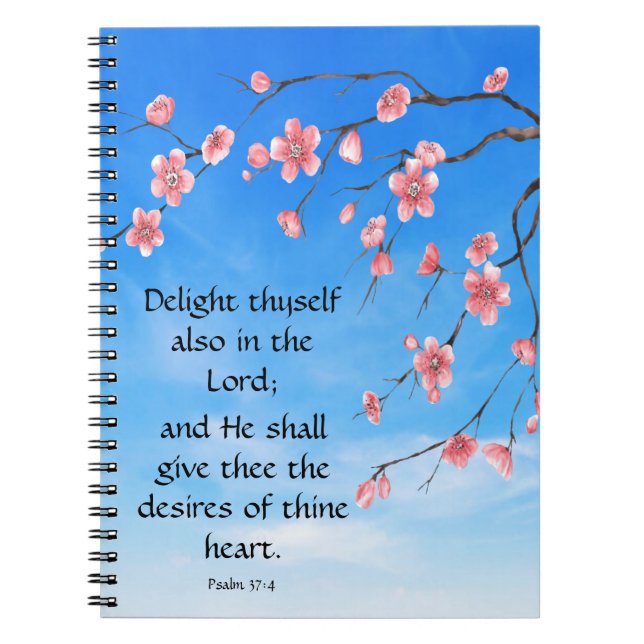 Psalm 37:4 notizblock (Vorderseite)