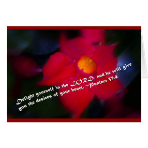 Psalm 37:4 Roter Hintergrund