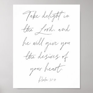 Psalm 37:4 Script Poster