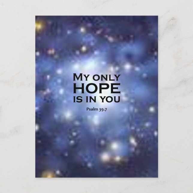 Psalm 39:7 postkarte (Vorderseite)