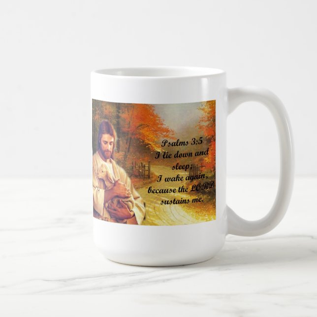 Psalm-3:5 Tasse (Rechts)