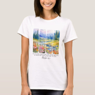 Psalm 42:1 Als die Pinselstriche der Hirschnatur T-Shirt