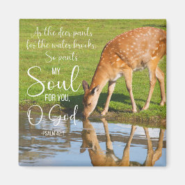 Psalm 42:1 Als Hirschpflanzen für die Wasserblase Magnet