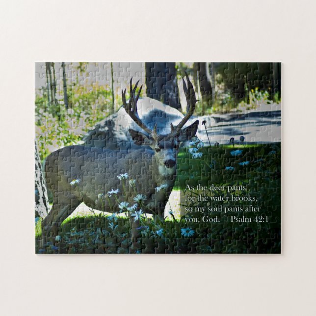 Psalm-42:1 und Rotwild (Horizontal)