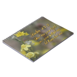 Psalm 43:3 Gelbe Wildblumen Notebook Notizblock