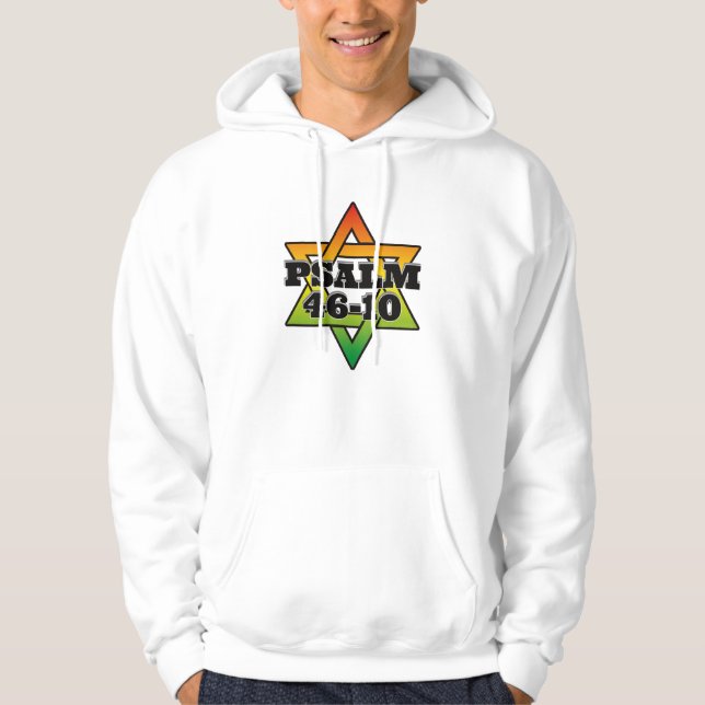 Psalm 46-10 - Basic Hooded Sweatshirt (Vorderseite)