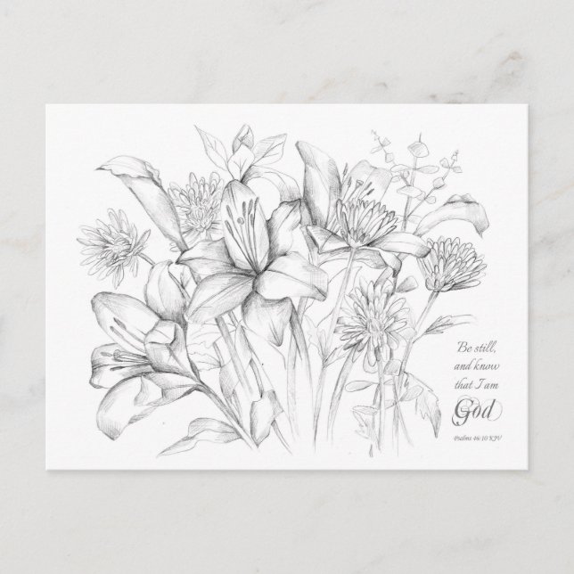Psalm 46:10 Belegekarte für Schrift Postkarte (Vorderseite)
