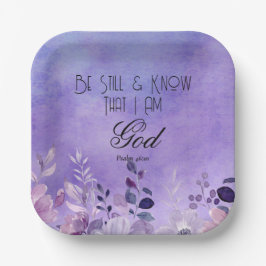 Psalm 46:10 Bibelvers Pappteller