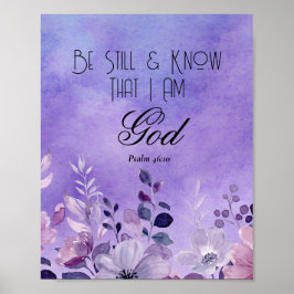 Psalm 46:10 Bibelvers Poster