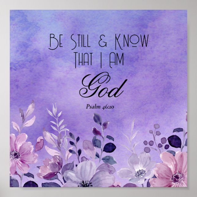 Psalm 46:10 Bibelvers Poster (Vorne)