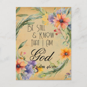 Psalm 46:10 Bibelvers Postkarte