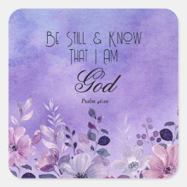 Psalm 46:10 Bibelvers Quadratischer Aufkleber