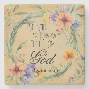 Psalm 46:10 Bibelvers Steinuntersetzer