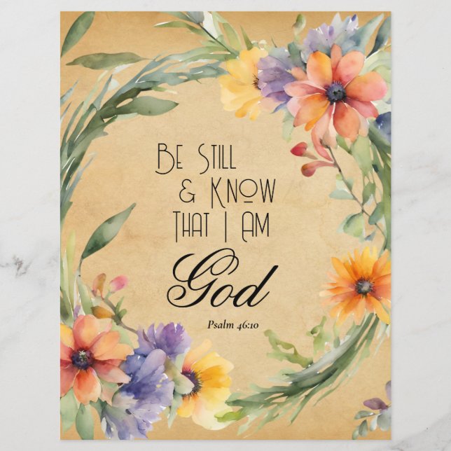 Psalm 46:10 Bibelverse Flyer (Vorne)
