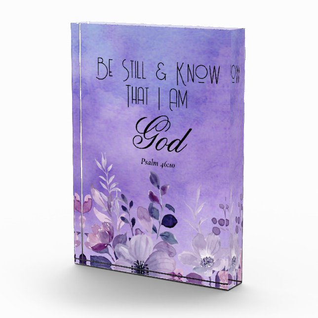 Psalm 46:10 Bible Verse Fotoblock (Rechts)