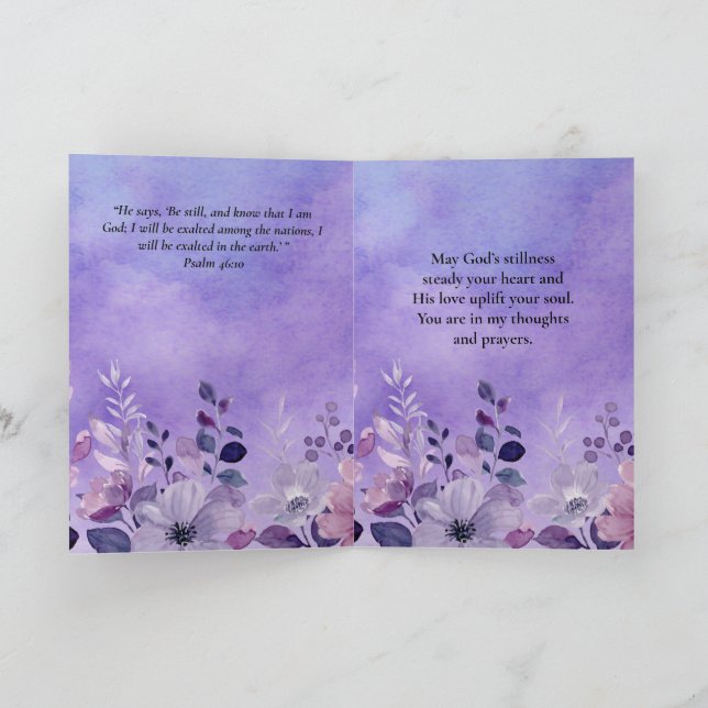 Psalm 46:10 Bible Verse Karte (Innenseite)