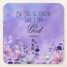 Psalm 46:10 Bible Verse Rechteckiger Pappuntersetzer