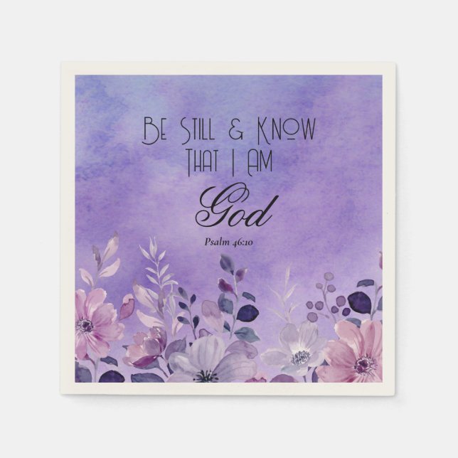 Psalm 46:10 Bible Verse Serviette (Vorderseite)