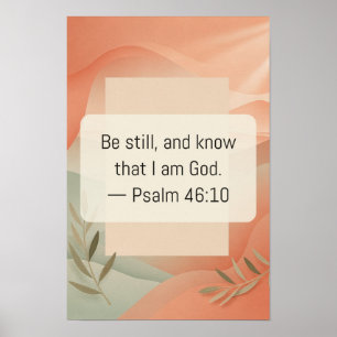 Psalm 46 10 Christlicher Glaubens Text Kunst Kunst Poster