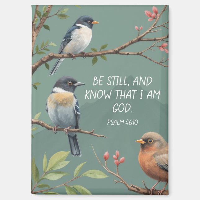 Psalm 46:10 Christliches Bibelverse-Bild Magnet (Vorderseite)