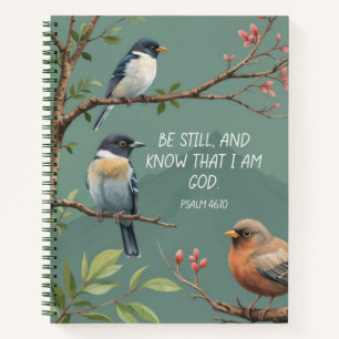 Psalm 46:10 Christliches Bibelverse-Bild Notizbuch